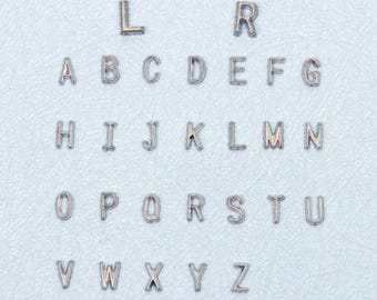 Lot de 10 lettres de plomb,Lettres de plomb en vrac,Lettres de plomb pour marqueurs radiographiques DIY,L ou R au choix. Parfait pour les marqueurs radiographiques faits maison,Pour les bricoleurs