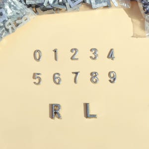 L und R Buchstaben für Röntgenmarker, Massenbleibuchstaben, hochwertige Bleibuchstaben, Verkauft in Packungen mit 10 Stück, Für DIY&#39;Ers