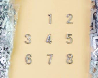 DIY X線マーカー用鉛文字：未マウント平面（10個セット、5x3x0.8 mm）