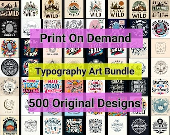 500 T-Shirt Design Bundle, PNG Shirt Designs, DTG, DTF, T-Shirt Bundle, Tee Designs, Original Designs, Mega Bundle, Pod Designs