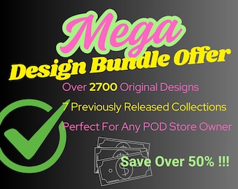 2700+ Mega T-Shirt Design Bundle, PNG Shirt Designs, T-Shirt Bundle, Tee Designs, Original Designs, Mega Bundle, POD Designs