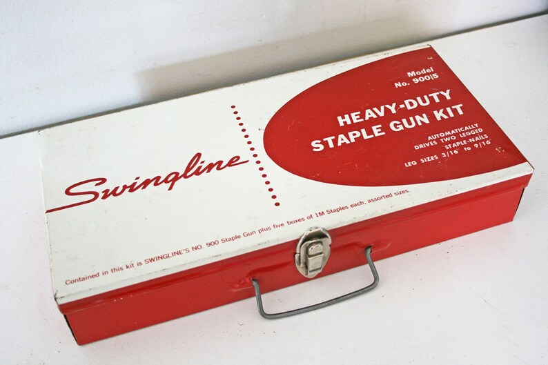 Vintage 50s Swingline Staple Gun No. 900 Kit Stapler Tool Box Etsy