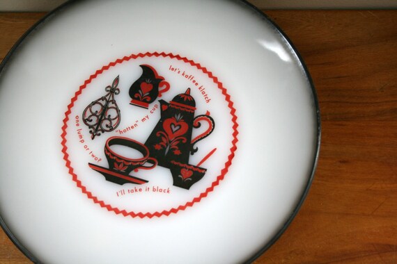 Vintage 1950s Federal Kaffee Klatch PA Dutch Novelty Set of 6