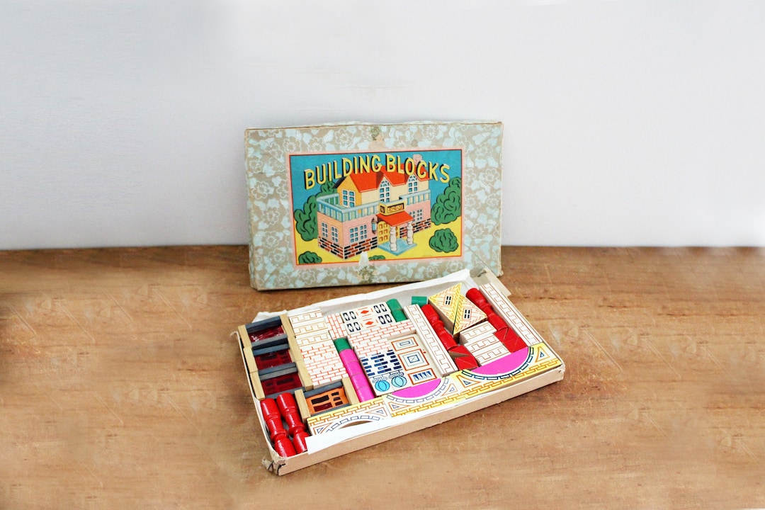 Vintage 1950s Building Blocks With Doors & Windows Made in Japan Wada ...
