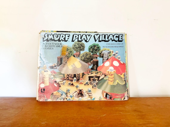 Instructions Missing Vintage 80s Smurf Play Village Never Used 