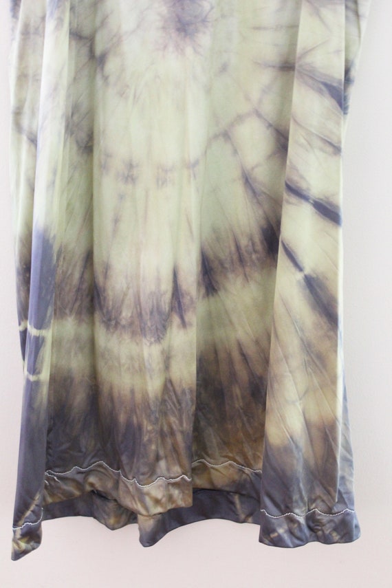 vintage 70s Upcycled Hand Tie Dyed Stormy Ocean B… - image 9