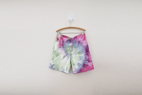 vintage 90s Jed Cotton Mens Board Shorts Tie Dyed… - image 1