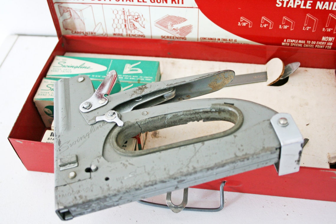 Vintage 50s Swingline Staple Gun No. 900 Kit Stapler Tool Box Etsy