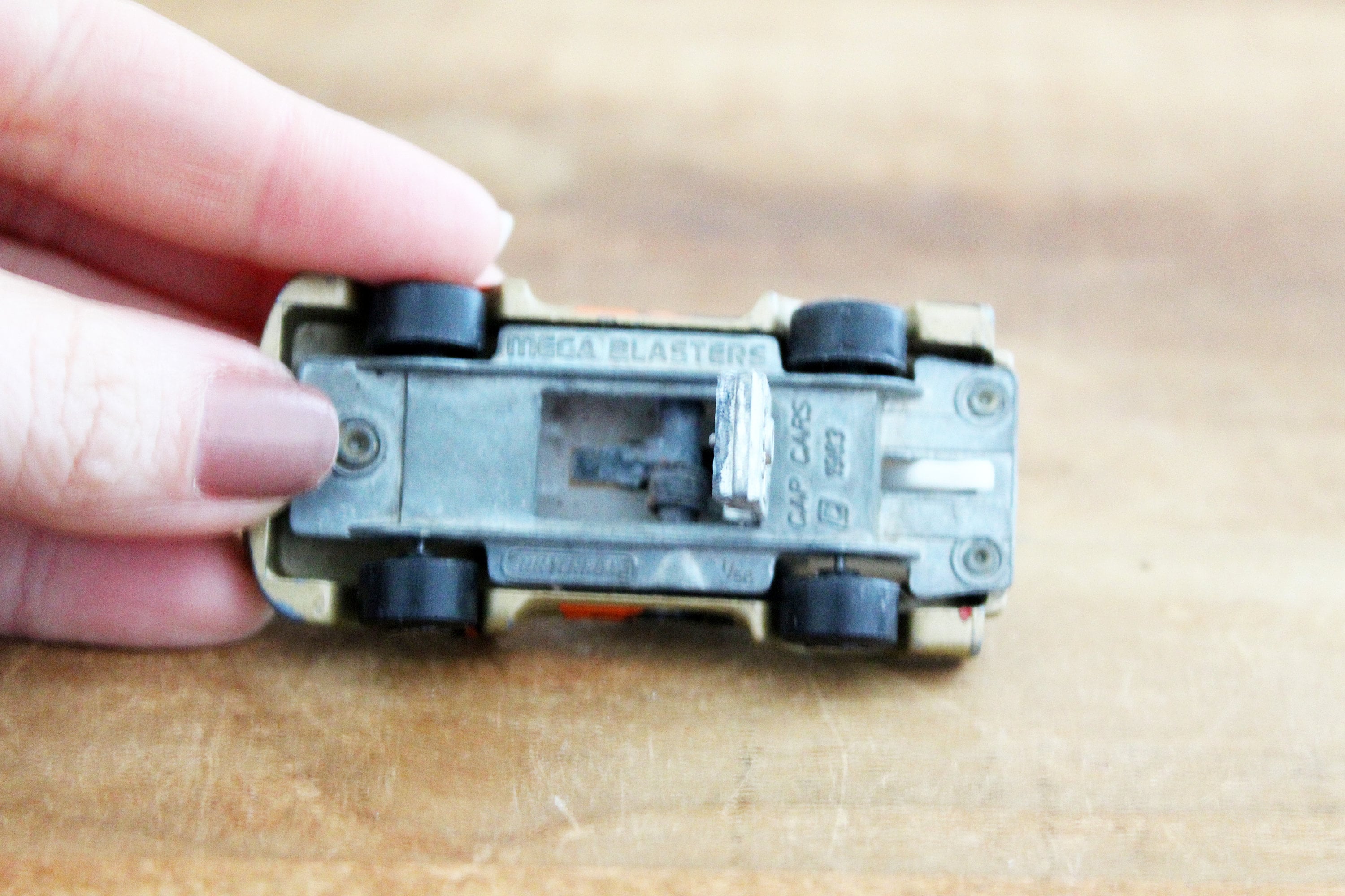 Vintage 80s Matchbox Mega Blasters Cap Cars Car Toy 1983 Fire Ball