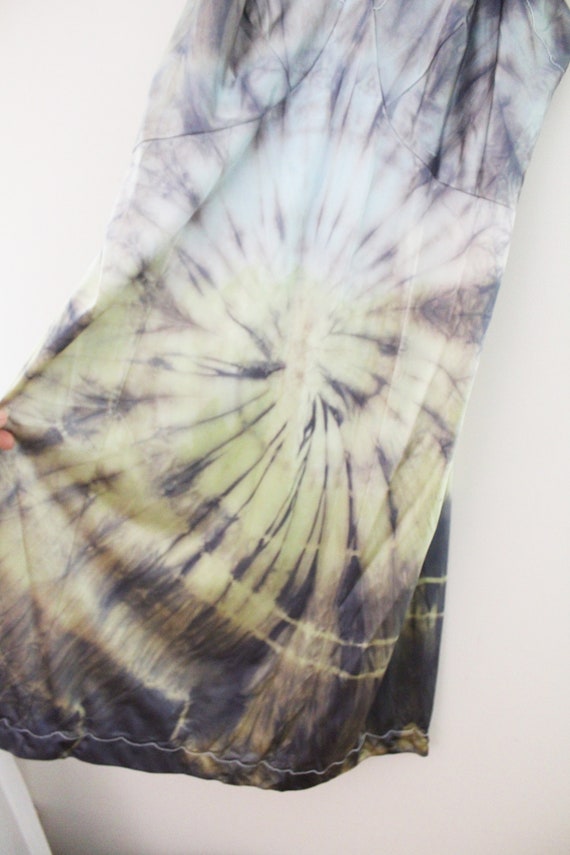 vintage 70s Upcycled Hand Tie Dyed Stormy Ocean B… - image 4