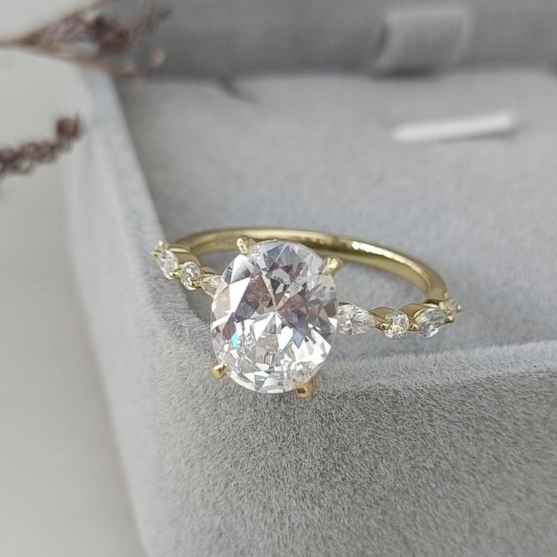 Fake Silver Rings Fake Engagement Ring - Etsy