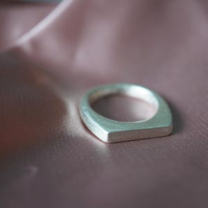 Silver signet ring - slim signet ring - minimalist -gift for her -signet ring- Gift for her - Sterling silver ring- Thin signet ring