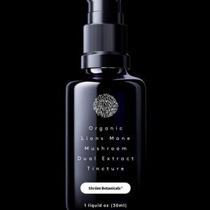 NEW Organic Lions Mane Mushroom Dual Extract Tincture For Brain Function 1oz