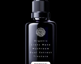 NEW Organic Lions Mane Mushroom Dual Extract Tincture For Brain Function 1oz