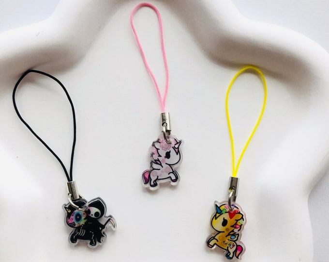 Tokidoki Unicorno Phonecharm Phonestrap Lanyard Bagcharm Decor Charm Etsy