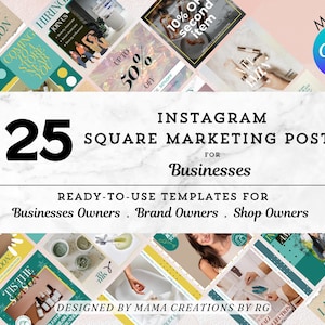25 Instagram Business Templates for E-commerce: Enhance Your Store&#39;s Online Presence | Social Media Marketing Posts | Marketplace Boost