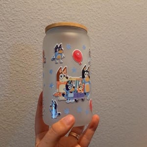 Bluey - Frosted Mason Jar