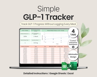 best glp 1 app tracker GLP1 Tracker Excel Weight Loss Tracker Google Sheets Spreadsheet | Track  Injections, Dosage, Side Effects, Calories, Macros & More