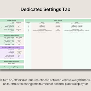 Registro de pérdida de peso en Google Sheets, Diario de pérdida de peso en Excel, Planificador de pérdida de peso, Registro de aumento de peso en Excel, Planificador de fitness imagen 9