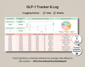 GLP1 Tracker Google Sheets Weight Loss Tracker Excel Spreadsheet | Track Injections, Dosage, Side Effects, Calories, Macros & More - Etsy GLP1 Tracker Google Sheets Weight Loss Tracker Excel Spreadsheet | Track Injections, Dosage, Side Effects, Calories, Macros & More - Etsy