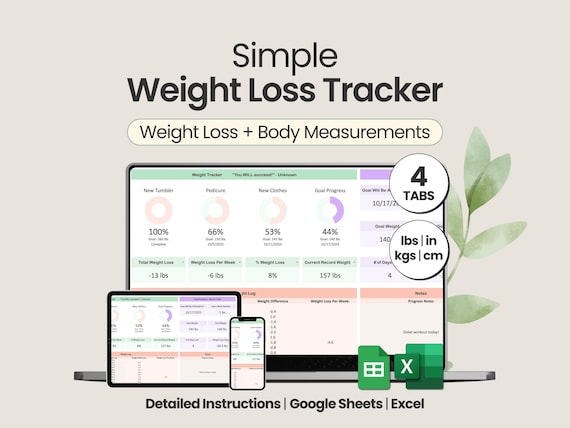 Weight Loss Tracker Google Sheets Weight Loss Journal Excel Spreadsheet Weight Loss Planner Weight Gain Tracker Excel Fitness Planner
