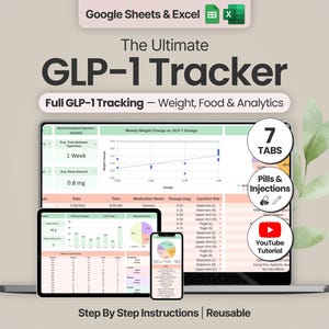 GLP1トラッカー Googleスプレッドシート Excel GLP-1注射ログ 減量プランナー セマグルチド チルゼパチド投与量トラッカー 錠剤注射ログ