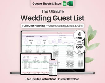 結婚式スプレッドシート ゲストリスト 結婚式プランナースプレッドシート Excel 結婚式席次表テンプレート 結婚祝いトラッカー Google スプレッドシート 結婚式