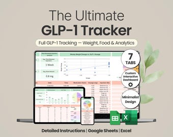 glp 1 food tracker GLP1 Tracker Google Sheets Weight Loss Tracker Excel Spreadsheet