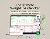 Weight Loss Tracker Google Sheets Calorie Tracker Digital Weightloss Tracker Spreadsheet Workout Tracker Printable Workout Log