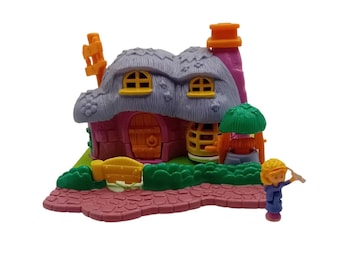 1994 Vintage Polly Pocket Rabbit House Dollhouse Miniature Playset 1 Figure Doll