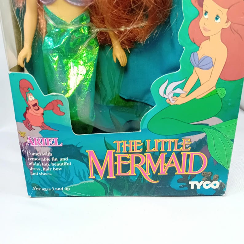 1991 Neue Offene Vintage Tyco 1st Version Disney Prinzessin Kleine Meerjungfrau Puppe LESEN Bild 7