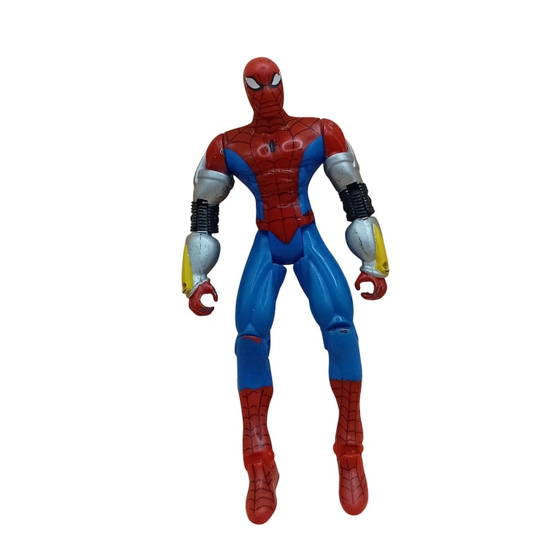 1997 Vintage Toy Biz Spider-Man Deluxe Netz-Spritzer Actionfigur Spielzeug Superheld Bild 1