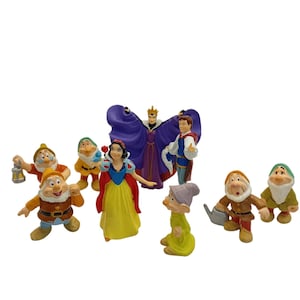 Lot 9 Applause Disney Snow White Figurine Set Prince Evil Queen and Seven Dwarfs