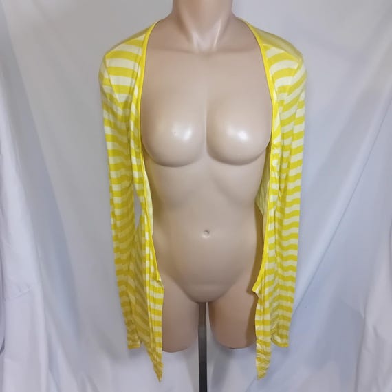 VTG Y2K Miss Sixty Juniors Women Striped Long Sleeve Open Cardigan