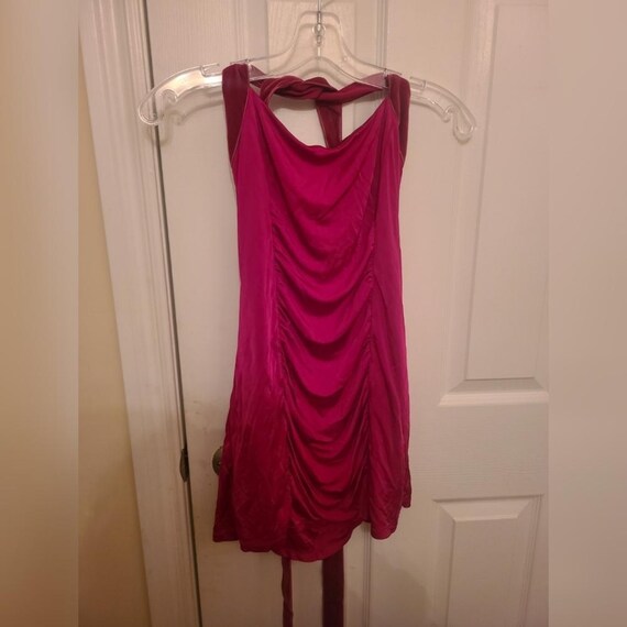 Buy Y2K High End Luxury BIRD by Juicy Couture Dress Tessa Hot Pink Dahlia  Halter W/ Velore Tie Straps Ruched Size Medium Womens Dancing Clubwear  Online in India - Etsy