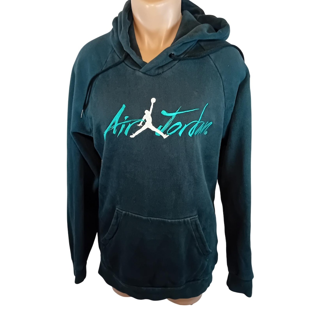 Jordan Facey Script Y2K Air Jordan Script Hoodie Archive Washed Faded HOF #23#45 Streetwear ...