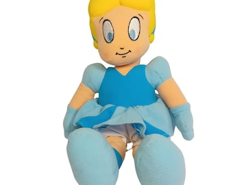 ディズニーストア シンデレラ ぬいぐるみ 青いドレス ブロンドヘア