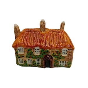 Vintage Castle Cottages Weavers Haus England Handbemalte Cottagecore Dekor glasierte handgemachte Dekoration House Ware Country Cottage