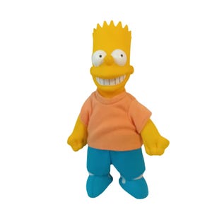 1990 VTG Burger King The Simpsons Bart Simpson Plush Doll Vinyl Head Collectible