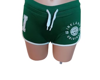 Y2K Vintage 2000s Dublin Design Ireland Irish Shorts Varsity Trim Sporty Gym Drawstring Workout Athletic Activewear Sport Sposrtswear S READ