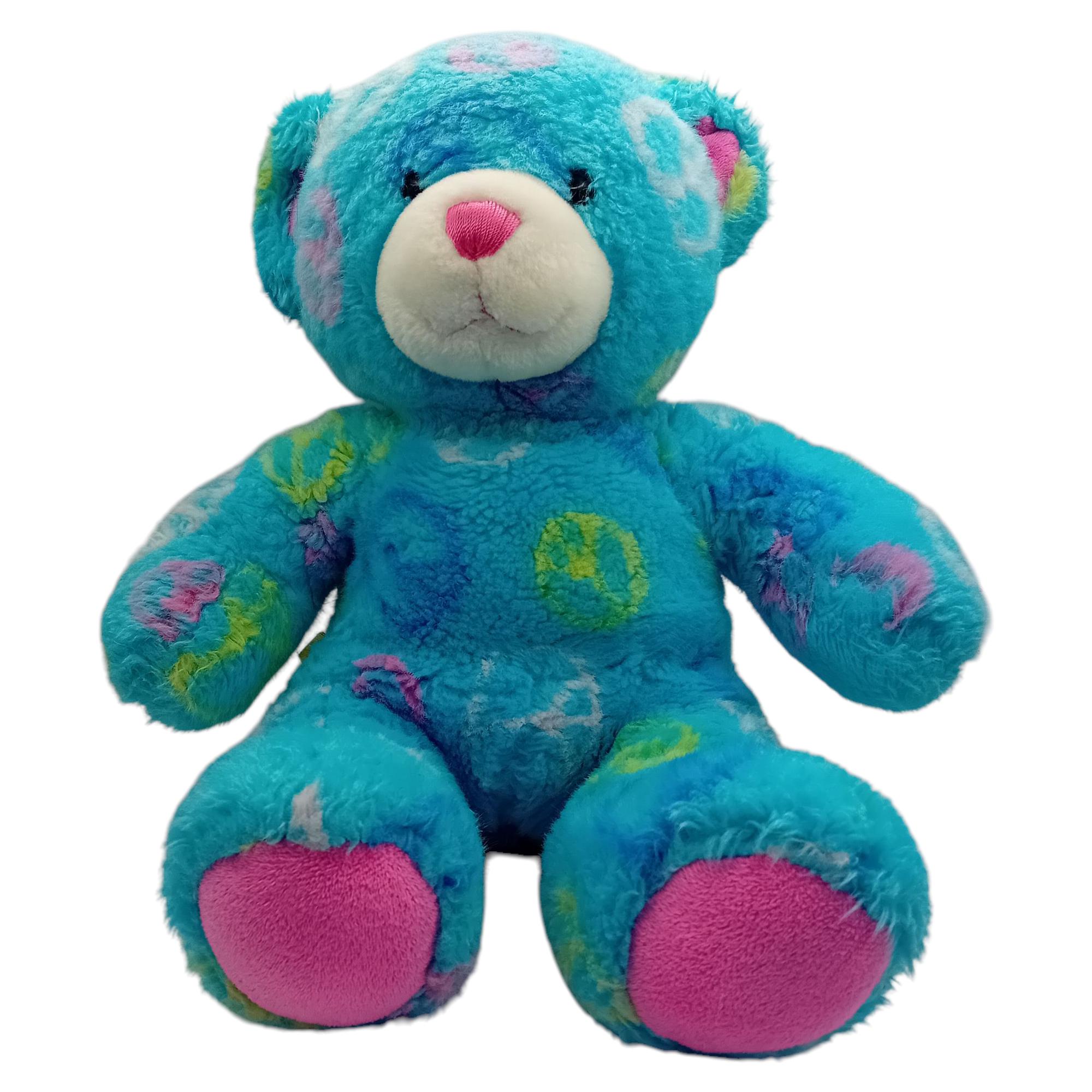 Vintage Y2K 2000s Retired Build-a-bear Peace Sign Teddy Bear