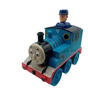 Vintage Y2K 2004 Tomy Thomas & Friends Push N Go Train Toy Conductor Action Figure Preschool Toddlers Boys Nostalgia WORKS HaS MARKS READ