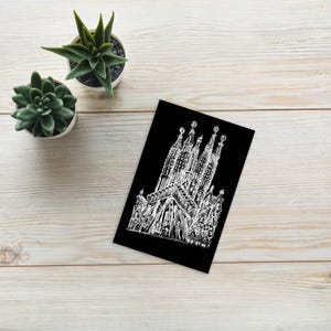 Barcelone | Carte postale de la Sagrada Familia