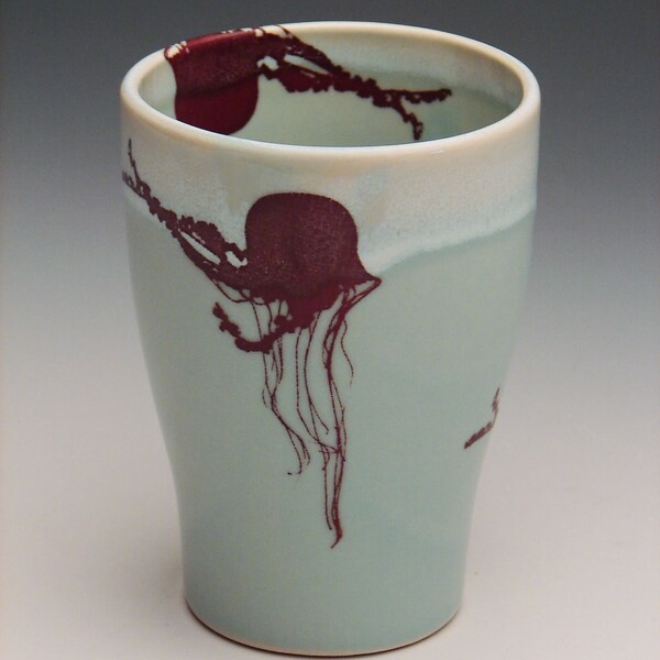 Dancing Jellyfish Tumbler, Cup /pottery