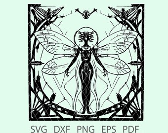 Butterfly Woman 3 SVG, Clipart, Cricut