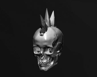 Mohawk Skull STL Digital File for 3D Printing