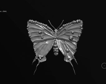 Crystal Butterfly STL Digital File for 3D Printing