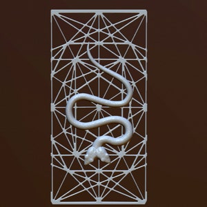 Two Headed Snake with Design STL Digital File for 3D Printing