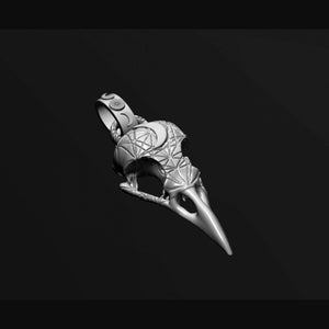 Moon Crow Skull with Bail STL Digital File for 3D Printing