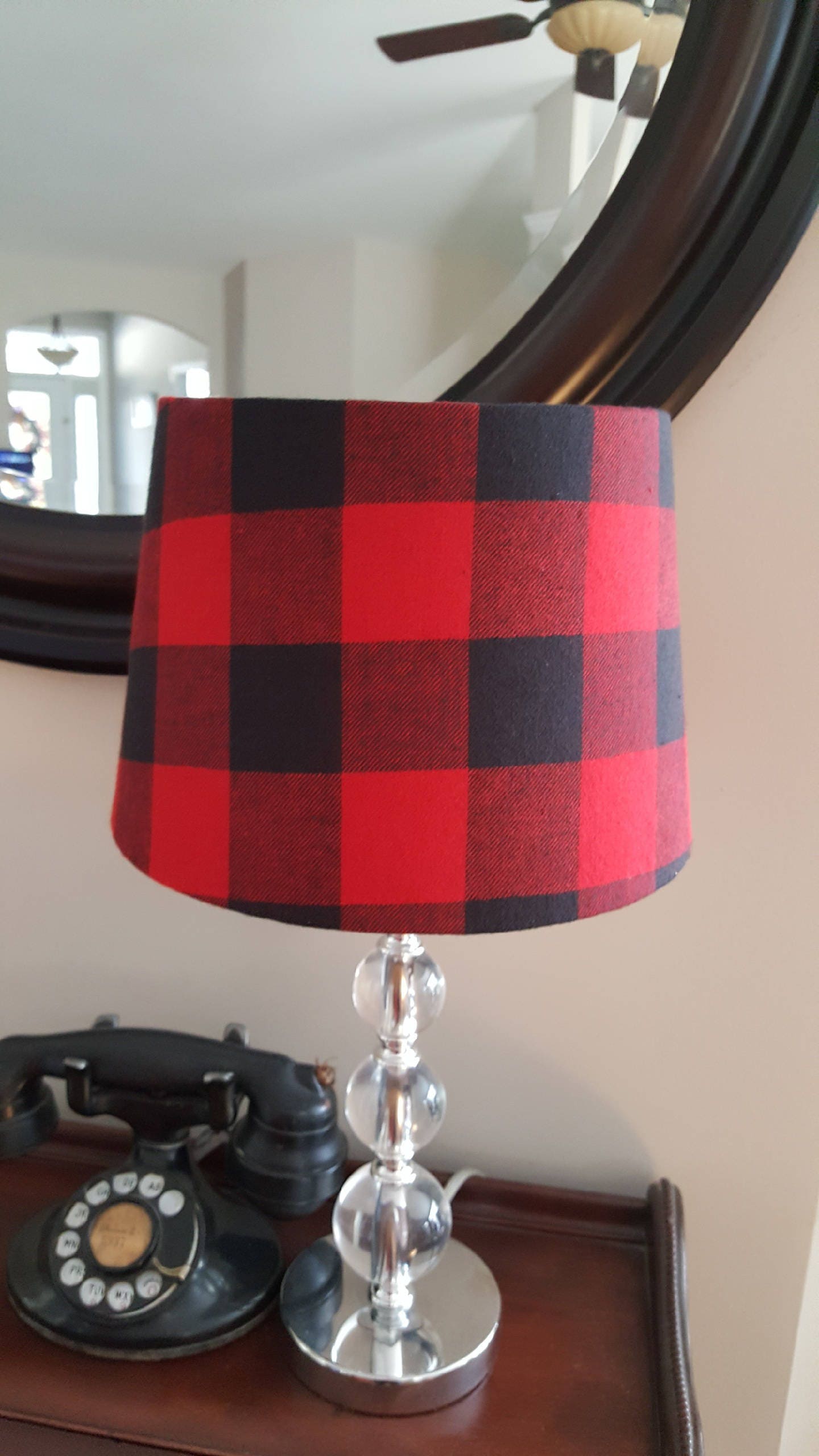 Buffalo plaid lamp shade deals
